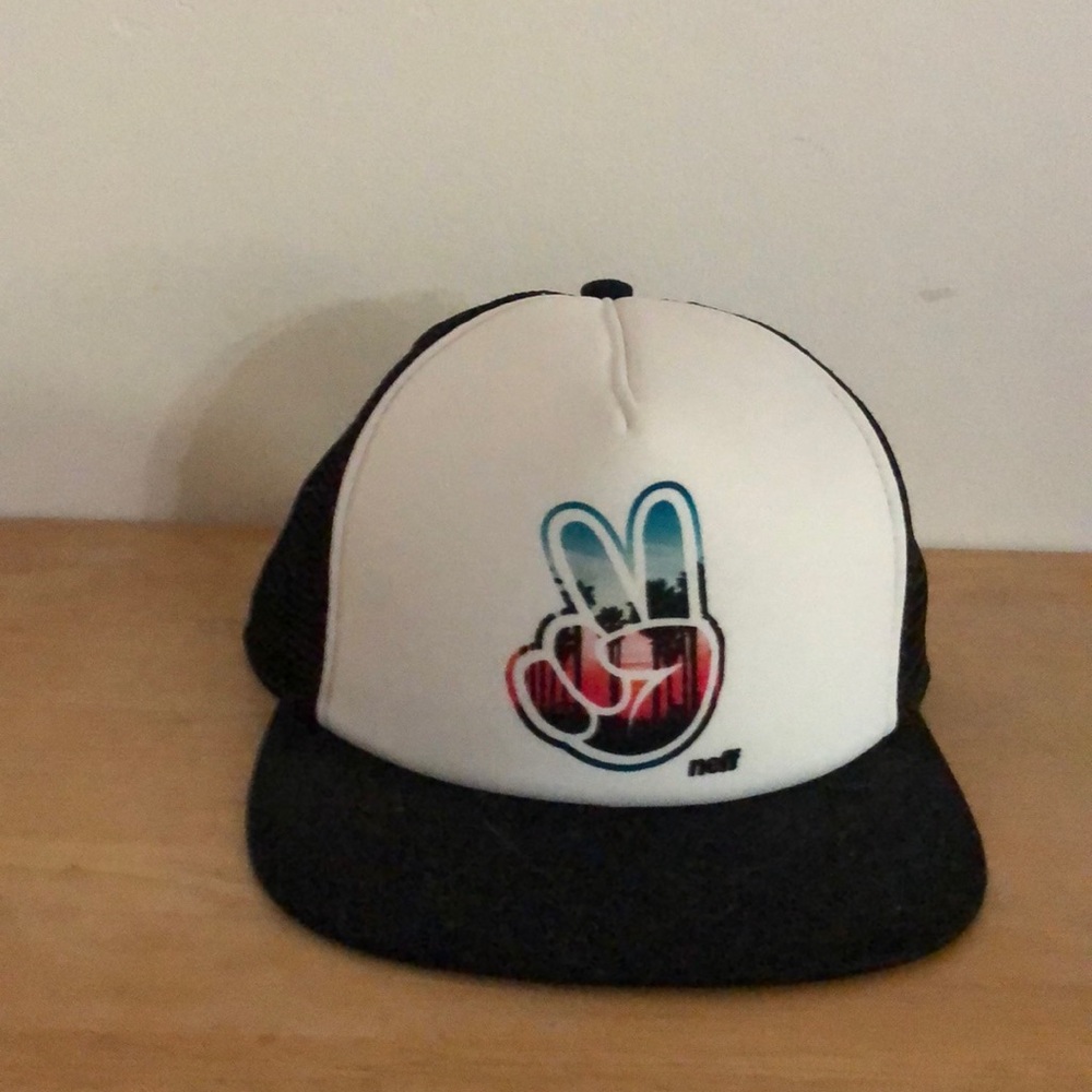 Neff trucker hat black white